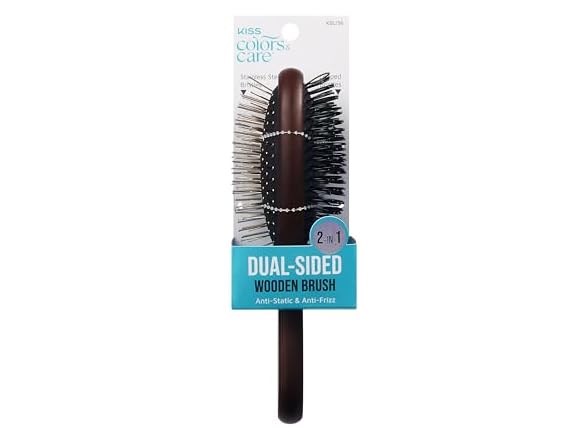 KISS Colors & Care Dual-Sided Wooden Wig Brush