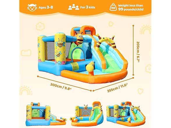 Bee Bounce House Water Slide