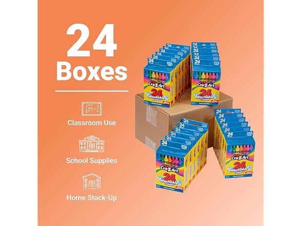 Cra-Z-Art Cra-Z-Art Bulk Crayons, 24 Pack