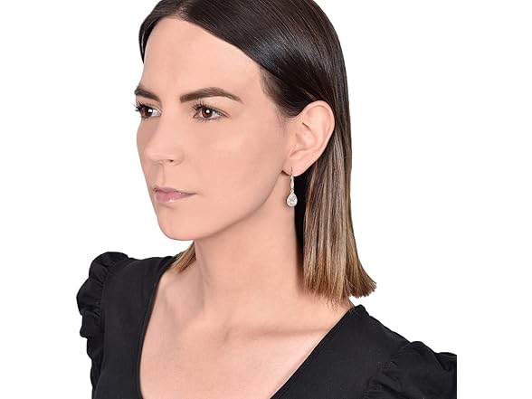 Anne Klein Cubic Zirconia Pear Shape Drop Earrings