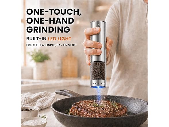 Electric Salt and Pepper Grinder Set