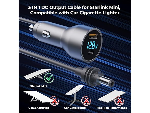 Starlink Mini Accessories Car Charger