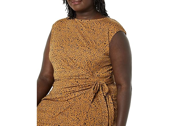 Amazon Essentials Womens Cap Sleeve Faux Wrap Dress