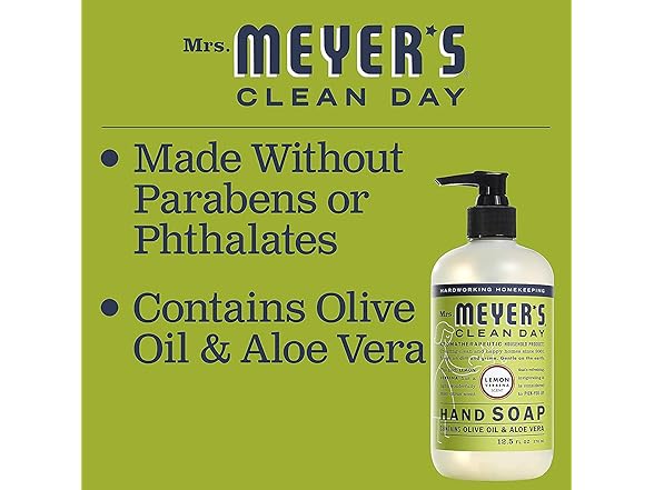 Mrs. MEYER'S Mrs Meyer's Lemon Verbena Soap, 12.5oz