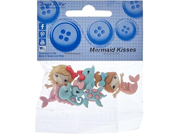 Jesse James Dress It Up Embellishments-Mermaid Kisses