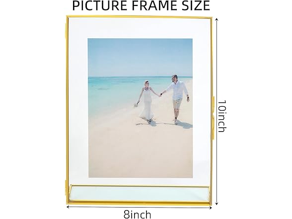 PHOSPHOR 8 x 10 Gold Picture Frame