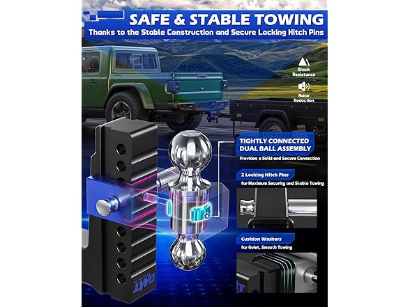 Orion Motor Tech Adjustable Trailer Hitch
