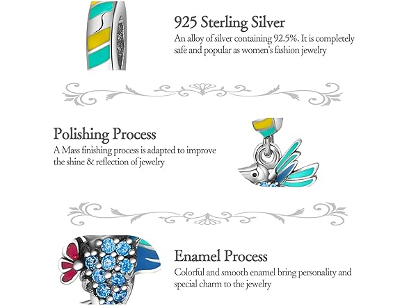 dazlily Hummingbird Dangle Charm 925