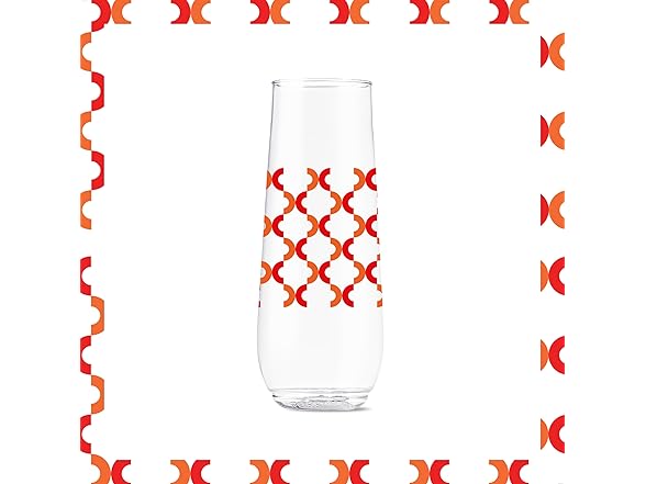 TOSSWARE 9oz Christmas Plastic Flute 6Pk