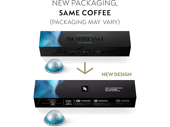 Nespresso Capsules Vertuo, Ice Leggero, 40-Count