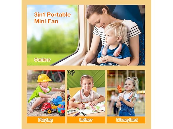 Kkdi Unicorn Kids Neck Fan