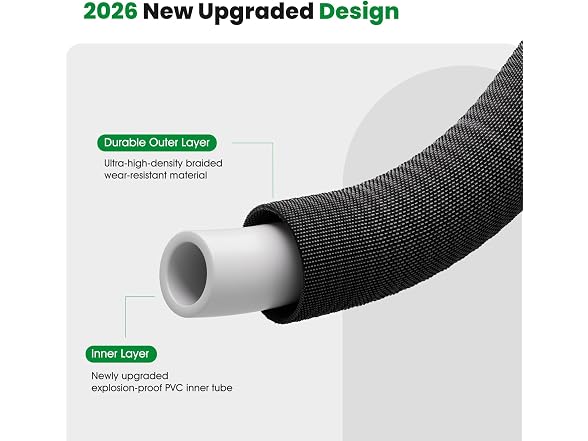 HDking 50FT Non-Expanding Garden Hose
