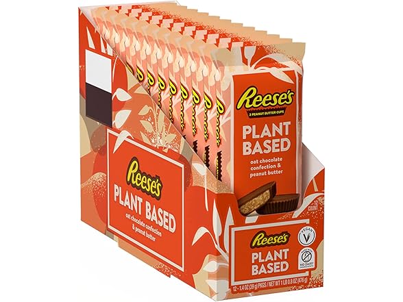Reeses Plant Based Oat Choc PB Cups 12ct