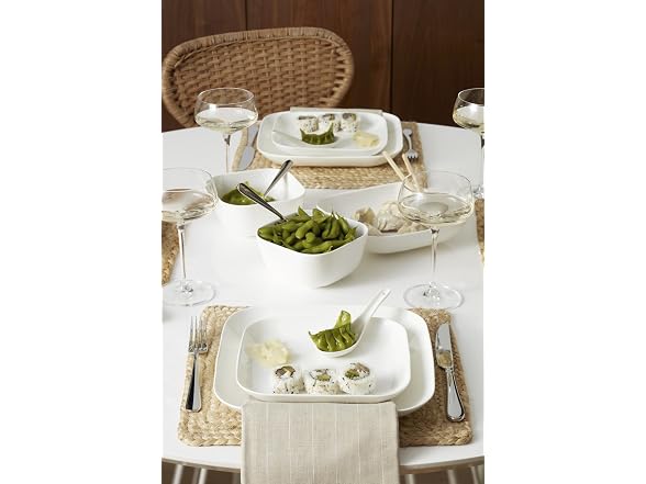 Lenox Dinnerware Set, Studio 1414 Square 16-Piece Set White
