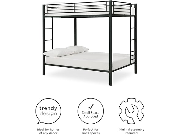 DHP Full Over Full Metal Bunk Bed