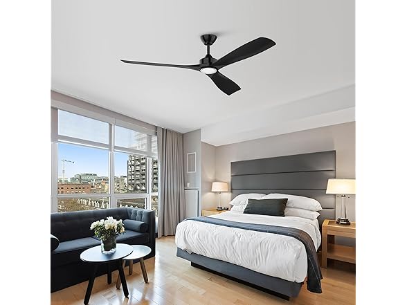 Parrot Uncle F6004BK 60" Ceiling Fan w/Light and Remote