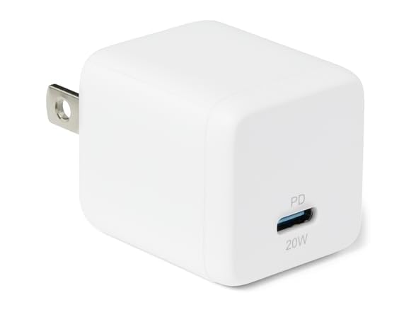 Amazon Basics 20W Fast Charging USB-C Nano GaN Wall Charger