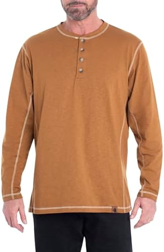 Legendary Whitetails Men's Maverick Slub Henley Shirt, Barley, Medium