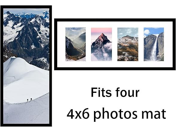 YYTRABAJO 4 Picture Frame Black Display