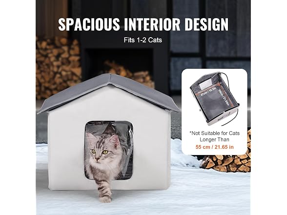 VEVOR Outdoor Heated Cat House
