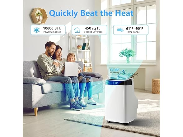 AutoSteelix 10,000 BTUs Portable Air Conditioner with Remote