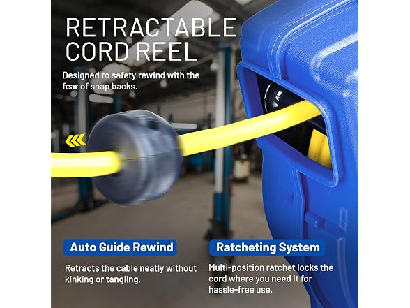 Goodyear Extension Cord Reel Retractable 16AWG x 50'