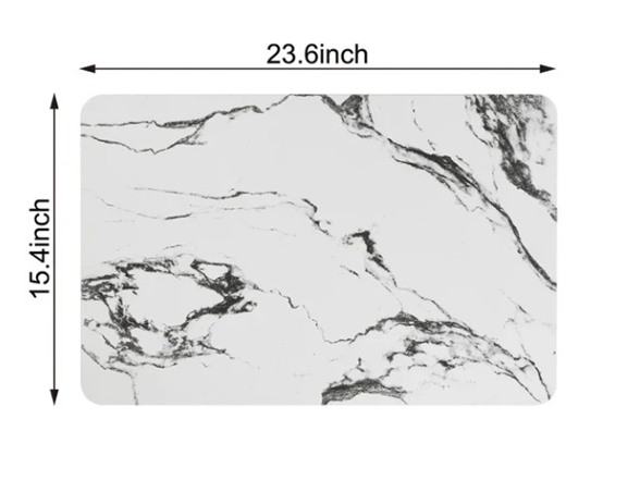 Diatomaceous Quick-Drying Stone Bath Mat, 24"x15"