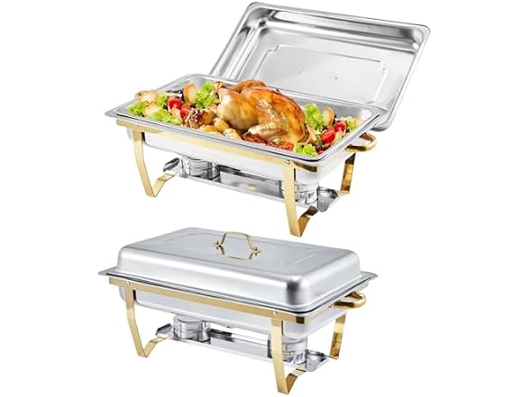 2-Pack Chafing Dishes for Buffet,8QT