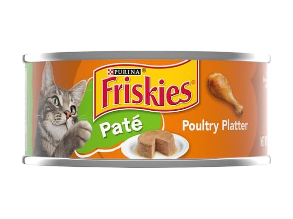 Friskies Wet Cat Food, Classic Pate Poultry Platte