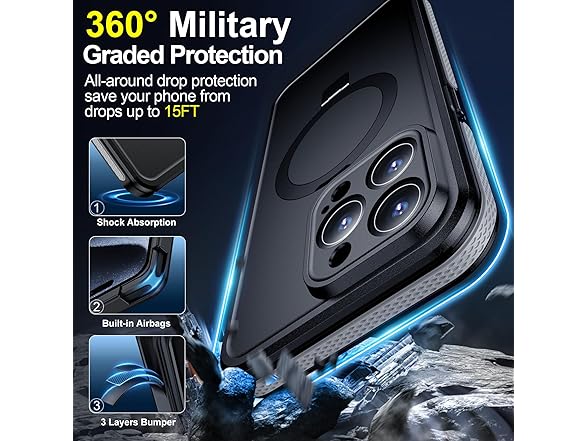 Hualele Magnetic iPhone 15 Pro Max Case