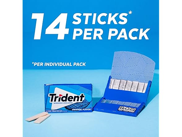 24PK Trident Original Flavor Sugar-Free Chewing Gum