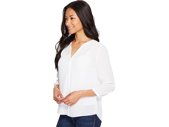 NYDJ Women's Petite White Blouse (M/P)