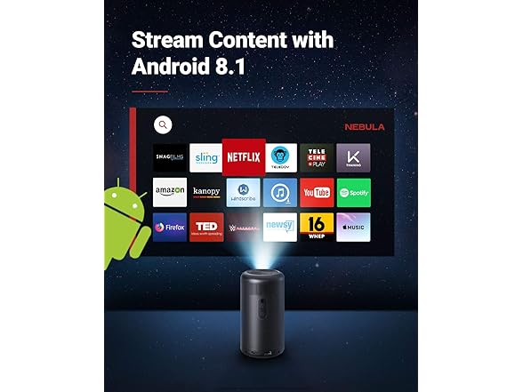 NEBULA by Anker Capsule Max, Mini Projector with WiFi and Bl (Open Box)