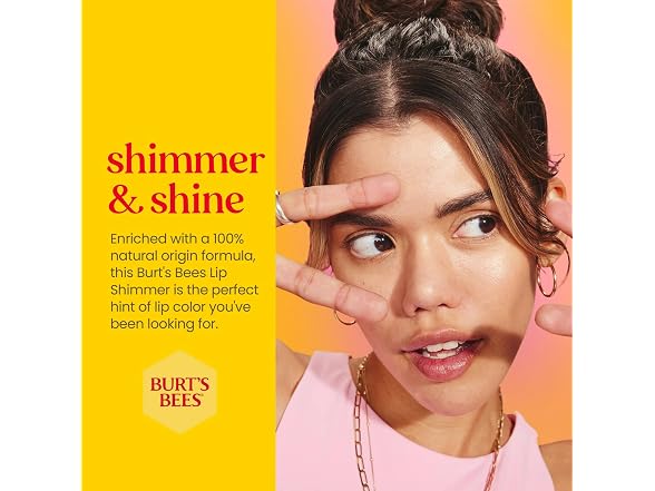 Burts Bees Lip Shimmer, Peony - 0.09 Ounces each 2