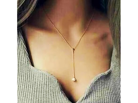 Olbye Pearl Pendant Drop Necklace Choker