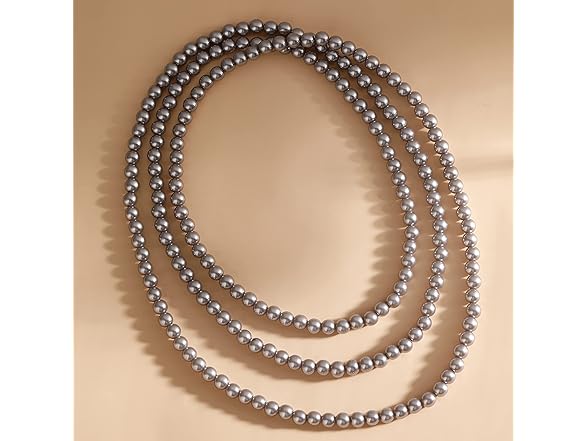 WELLKAGE Long Pearl Necklace 1920s