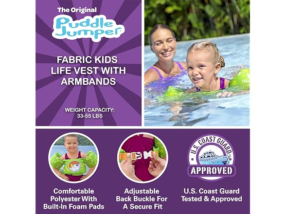 Bestway Puddle Jumper Fabric Kids Life Vest