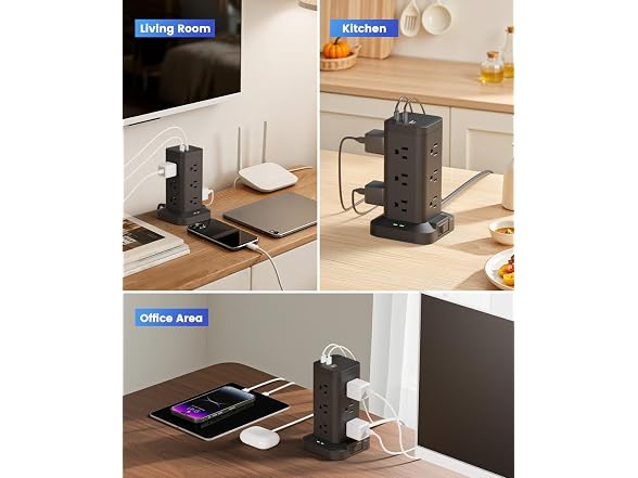 TAGZILO Power Strip Tower 1800J