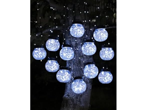 PARTPHONER Solar Lantern 12 Pack Cold White