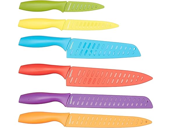 Amazon Basics Color-Coded Knife Set