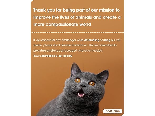 IVY&LANE IL-12 Grey Outdoor Cat House Grey