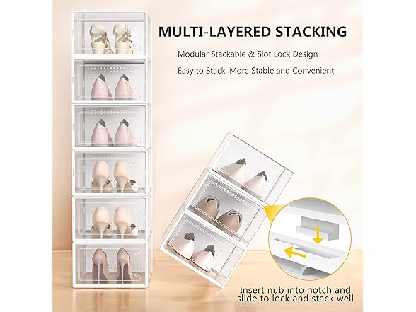 Secret Space 12 Pack Shoe Storage Organizer