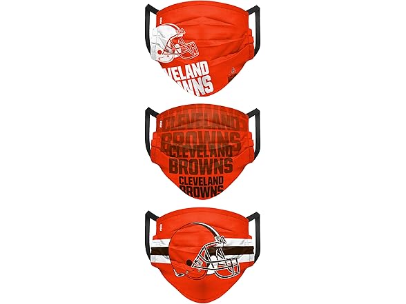 FOCO Cleveland Browns Face Mask 3PK