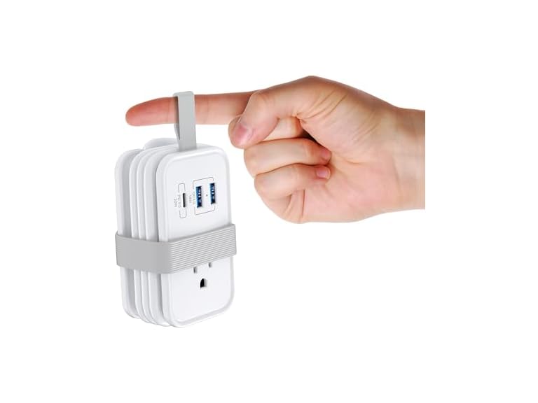 Portable Travel Power Strip with USB