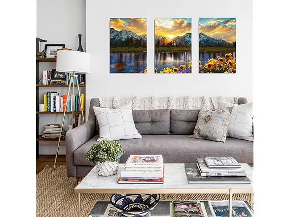Mountain Canvas Wall Painting 3Pk