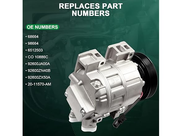 NOTUDE Compressor with Clutch for Compressor