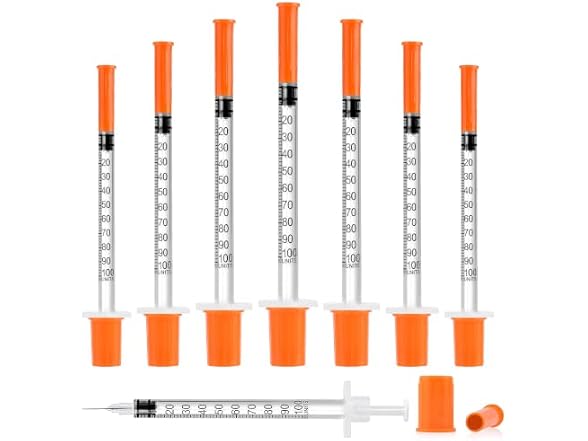 Bekullm 1ml/cc Syringes, 100 Pack U-100 31G 5/16"