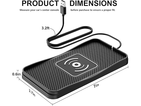 Gumnay 15W Car Wireless Charger Pad