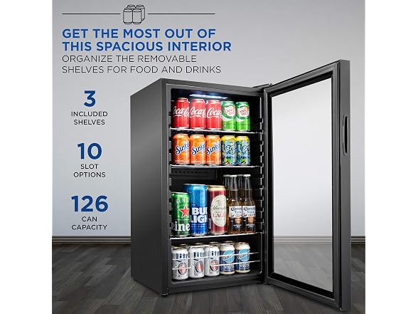 Ivation 126 Can Beverage Refrigerator