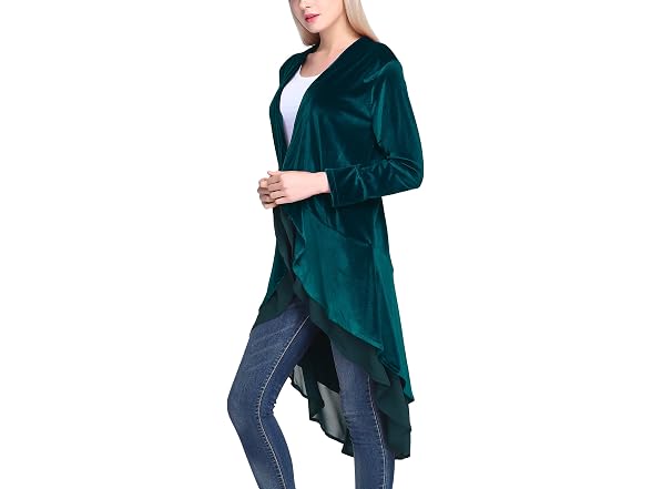 Urban CoCo Women (M) Fashion Open Front Hem Coat